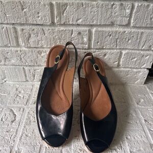 Clarks Black and Brown Platform Shoes